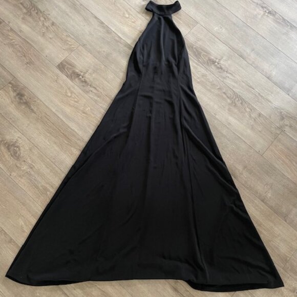 MODA International Black Long Dress Backless Halter size 8 - Picture 1 of 5